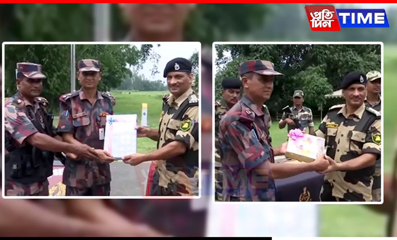Indian, Bangladeshi Border Forces Exchange Sweets on I-Day